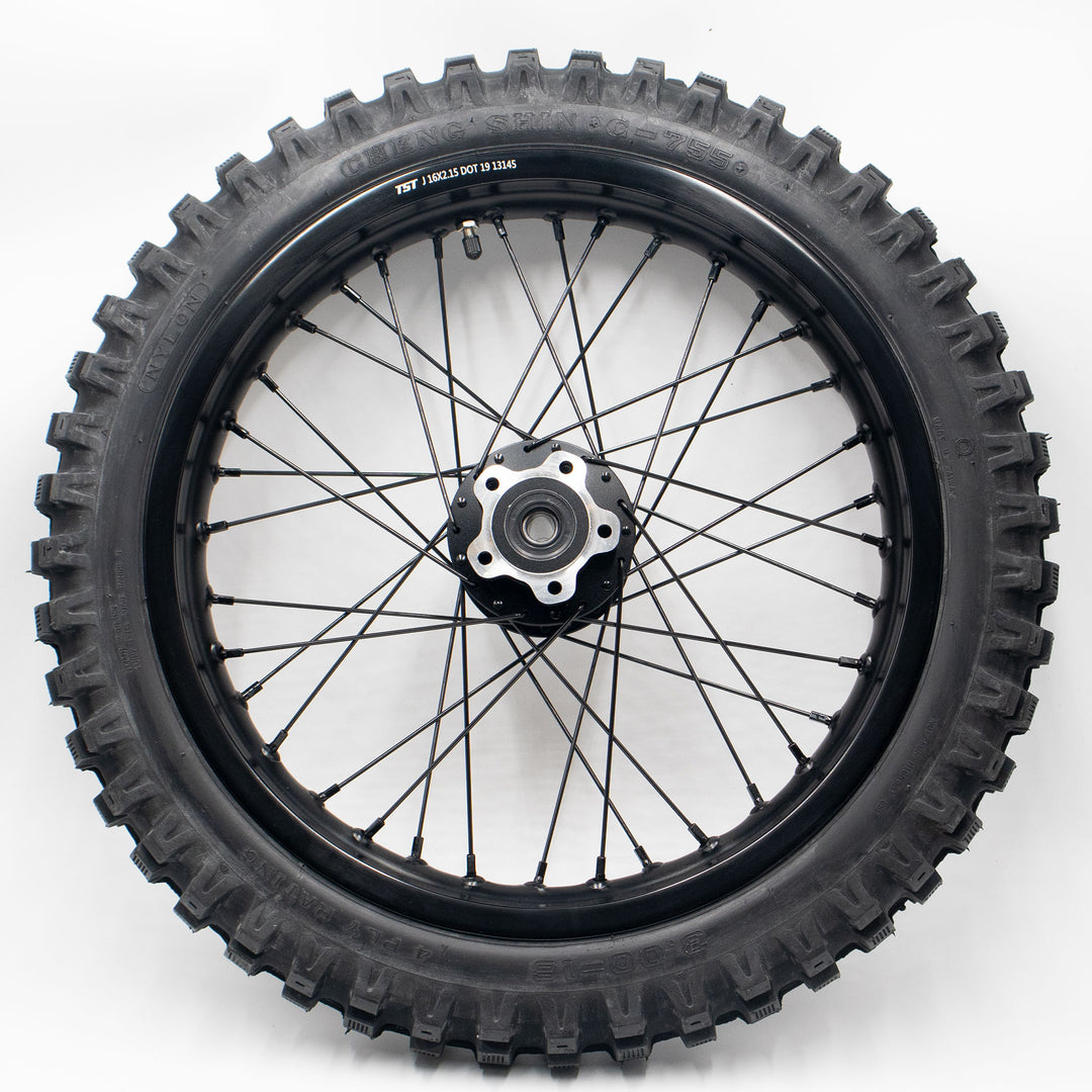 Komplettrad Hinterrad 16 Zoll mit Cheng Shin Crossreifen für Light Bee