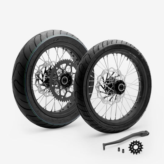 Supermoto 17 Zoll Komplettrad Set für Talaria Komodo