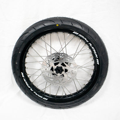 Roues complètes SM Pro 17 pouces avec pneus DUNLOP Supermoto pour Light Bee &amp; E Ride Pro SS