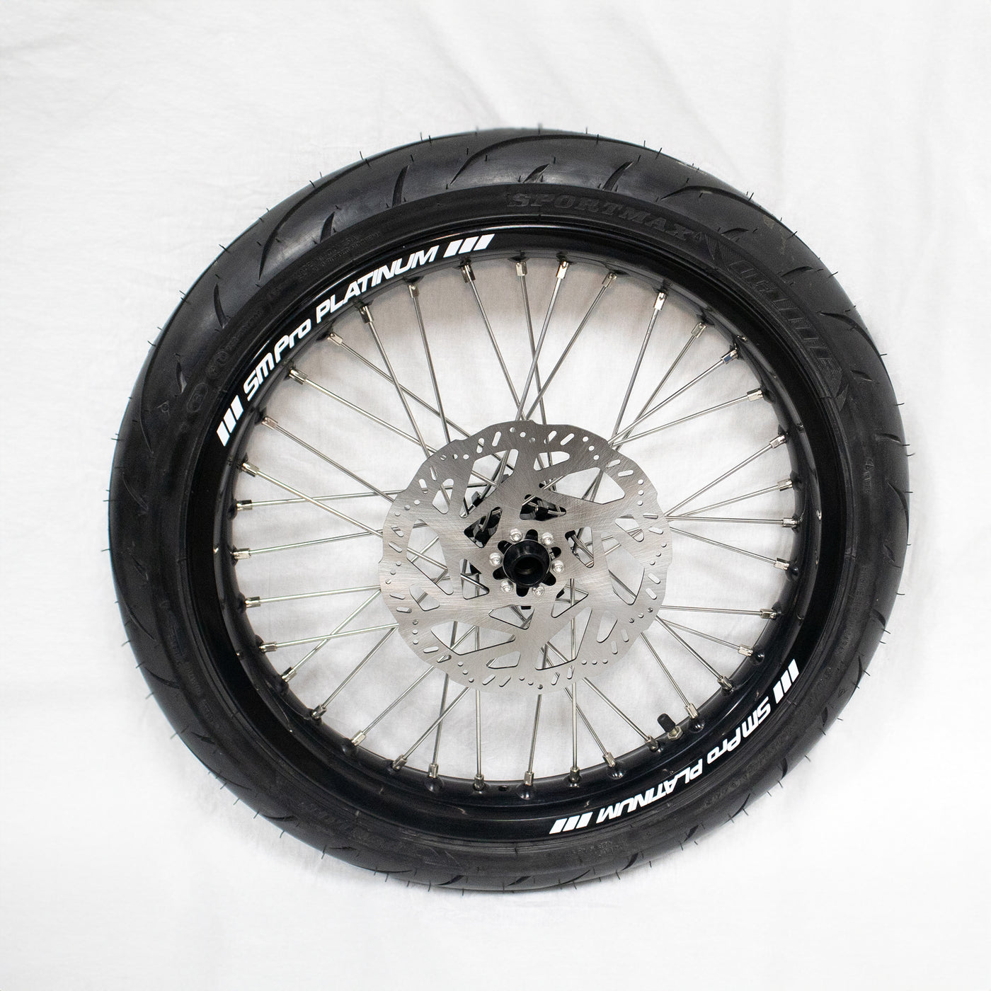 Roues complètes SM Pro 17 pouces avec pneus DUNLOP Supermoto pour Light Bee &amp; E Ride Pro SS